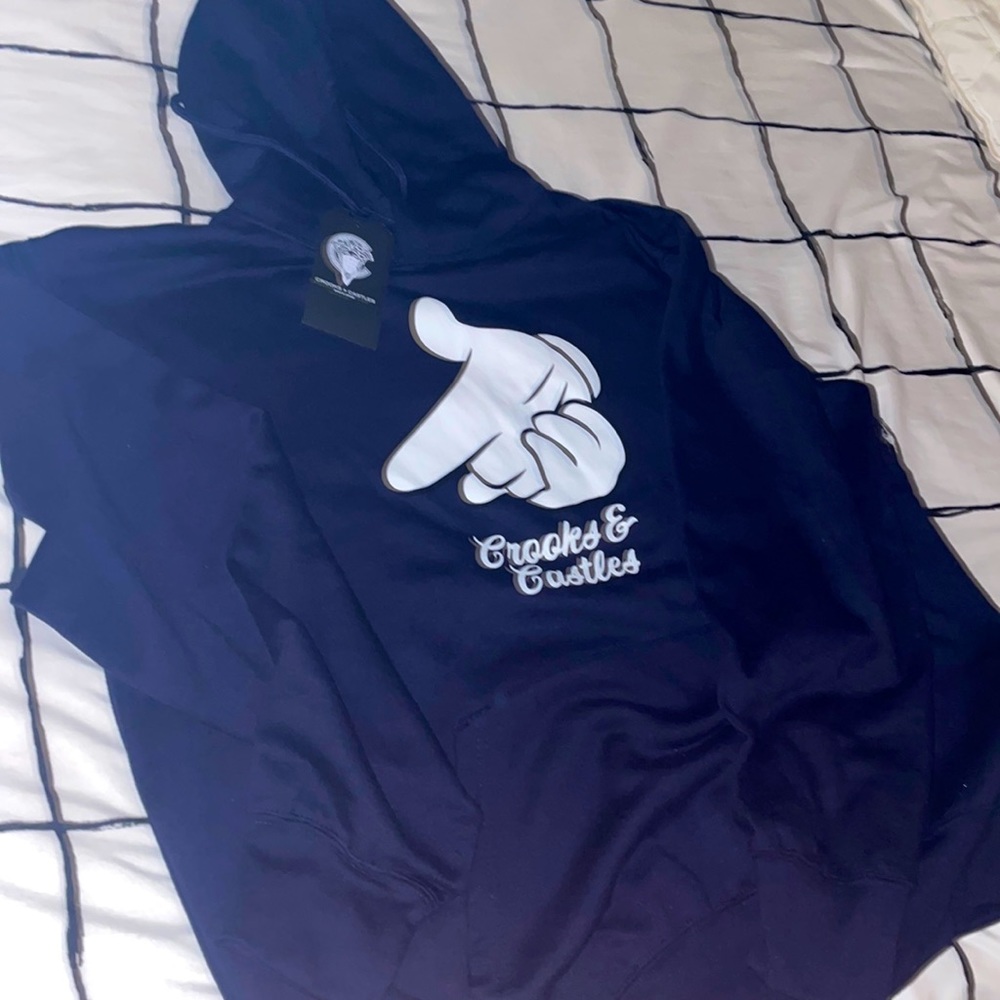 Crooks & Castles Micky Hands NWT navy blue 3xl CRISP HOODIE